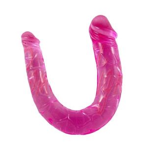 DILDO DOBLE JELLY LILA 30 cm